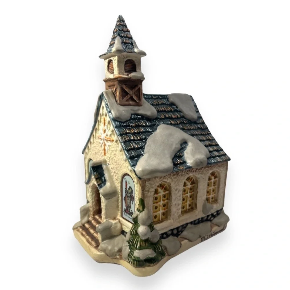 MJ Hummel Angels Duet Goebel Church Illuminated Light Up Christmas Village Decor